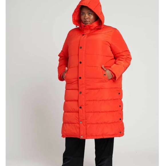 Universal Standard Jackets & Blazers - Universal Standard EVEREST LONG PUFFER - ORANGE